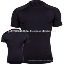 black half sleeve training outfit gym wear rash guard